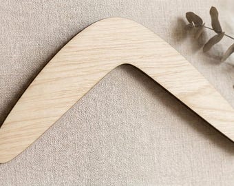 Unfinished Wooden Boomerang Cutouts | 3mm Birch Plywood Boomerang Shapes | Craft Supplies, DIY Decor, Paintable Laser Cut Wood Cutouts