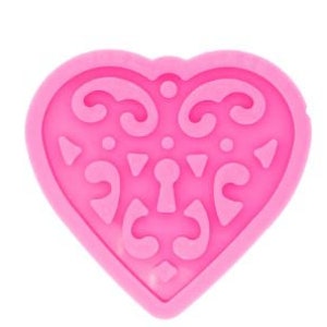 Filigree Heart Pendant Mold - Heart Necklace Mold - Heart Keychain Mold  - Mold Epoxy Resin Mold - Silicone Key Chain Mold,Resin Mold