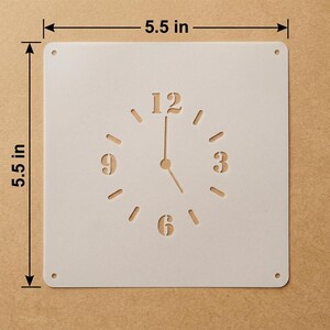 Clock Stencil for DIY Crafts - Premium Mylar Template for Holiday Decor and Custom Clock Faces - Reusable Dial Pattern for Art Projects 画像 5