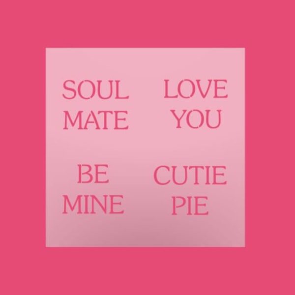 Valentine's Day Cookie Stencils - Soul Mate, Love You, Be Mine, Cutie Pie - Airbrush Stencil - Love Stencil - Valentine Stencil