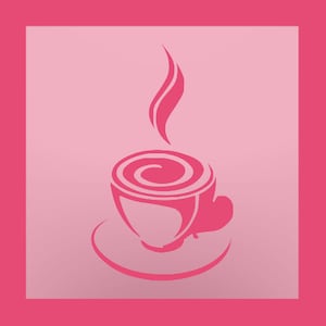 Estêncil de café - Estêncil faça você mesmo - Estêncil - Estêncil reutilizável - Estêncil de biscoito