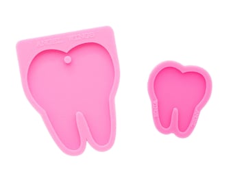 Tooth Phone Grip Mold, Badge Reel Mold, Resin Mold Jewelry Making, Silicone Keychain mold