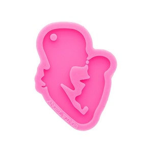 Shiny Mother Baby Keychain Mold,Craft supplies,Resin Craft,Resin Mold