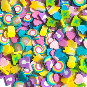 Mini Cereal Charm Sprinkles – Faux Marshmallow Toppings – Polymer Clay Cute Food Mix for Crafts & Slime - NON - EDIBLE