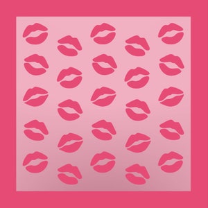 Lips Cookie Stencil - Multipurpose DIY Pattern Stencil for Backgrounds and Baking Projects