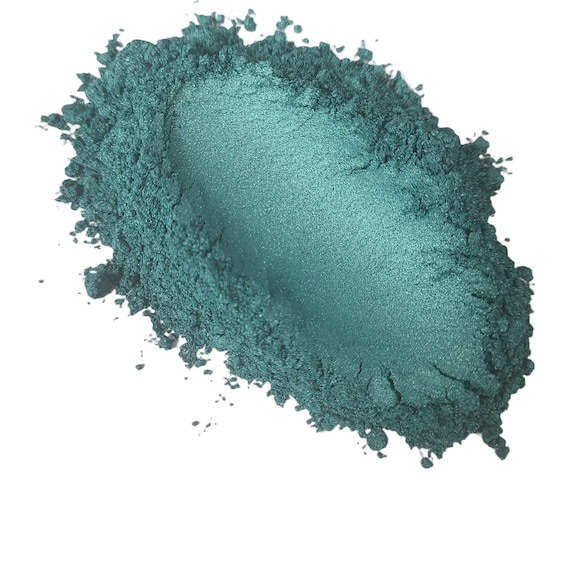 Teal Green Cosmetic Grade Pearlescent Mica Powder for Nail Art, Bath Bombs,  Soaps, Candles, Craft Supplies Epoxy Resin, Eye Shadow, Lip Balm 