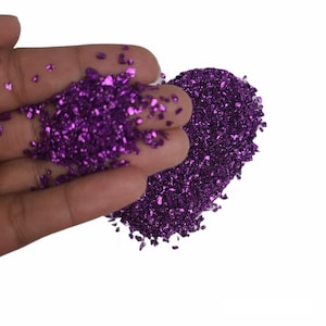 Purple Broken glass stones crystals, uv epoxy resin filler, diy craft nail art decoration, jewellery making mould fillings, Craft Supplies