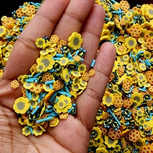 Miscela di granella di api e miele a nido d'ape, miscela di granella di argilla polimerica estiva a nido d'ape, forniture artigianali, miscela di girasole, granella NON commestibile