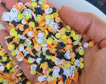 Ghoulies de cimetière d'Halloween, mélange de paillettes de polymère, fournitures créatives, fausses paillettes fantasmagoriques NON COMESTIBLES, fausses paillettes de pâte polymère