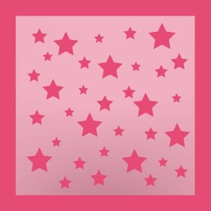 Scattered Stars Cookie Stencil - DIY Multipurpose Pattern Background Stencil