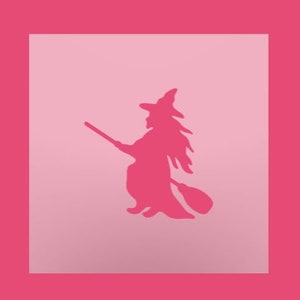 Witch Stencil - Flying Witch Stencil - DIY Stencil - Witch Cookie Stencil - Decorative stencils - Craft - Reusable Stencil - Bespoke Stencil