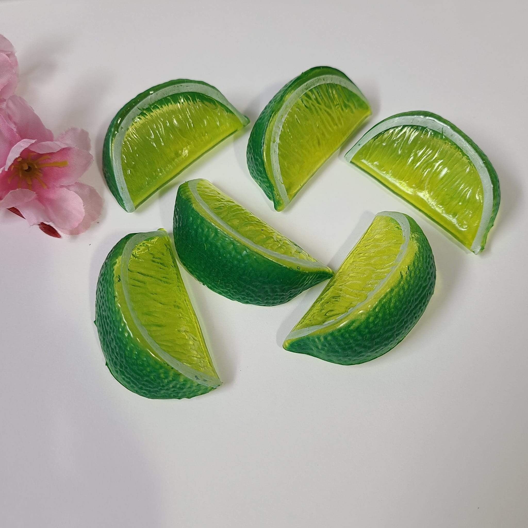 Lifelike Lime Wedges Crafting Pieces Lime Wedges Kitchen - Etsy UK