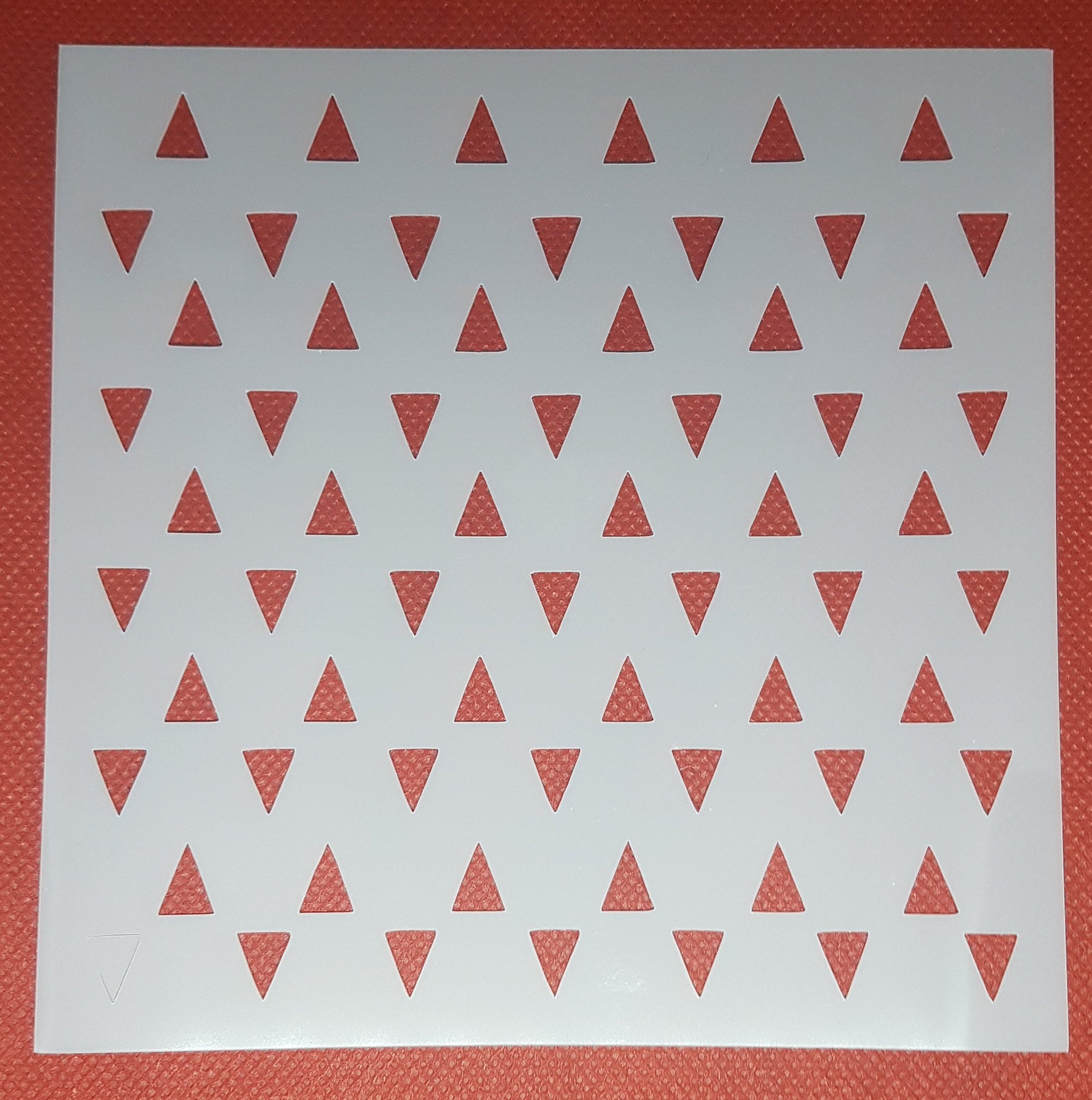 Stencil triangoli n. 1 - Stencil 5,5 x 5,5 per biscotti 14 x 14 cm