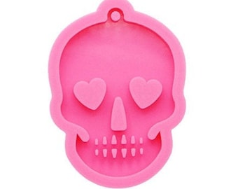 Shiny  Skull Silicone Keychain Mold - Skull Keychain Mold - Jewelry Making glitter epoxy - Silicone Keychain mold,Craft supplies,Resin Craft