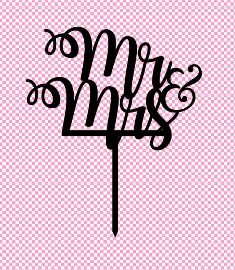 Download Personal Use Mr And Mrs Cake Topper Svg Wedding Cake Topper Svg Laser Cutting Art Collectibles Drawing Illustration Christinegz Com