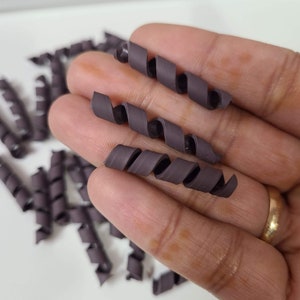 10 Espirais de Chocolate Não Comestíveis para Artesanato | Decorações Espirais de Chocolate Realistas | Perfeitas para Projetos de Artesanato e Exibição de Comida Falsa