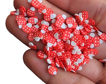 Mushroom Toadstool, Polymer Clay, Kawaii Fake Sprinkles, NON EDIBLE Fimo Fake Sprinkle Mix, Decoden, Craft Supplies