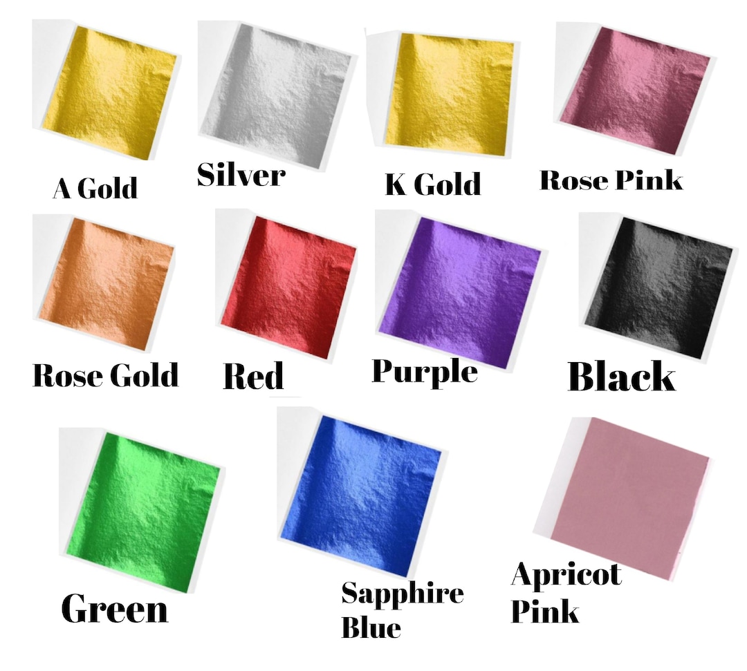 100 Sheets of Gold Leaf Gold Foil Sheets, 9 X 9 Cm Gold, Gilding Frames