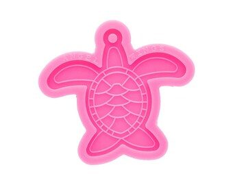 Shiny Sea Turtle Keychain Mold - Jewelry Making glitter epoxy - Epoxy mold,Craft supplies,Resin Craft