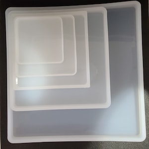 Square Coaster, Tray Silicone Mold, (5 size available), Square Coaster Mold, Resin Mold, Craft Supplies