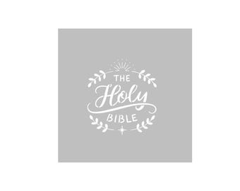 Heilige Bijbel stencilsjabloon – herbruikbare stencil voor doe-het-zelf, kunst aan de muur, bijbeljournaling, houten borden, christelijk decor