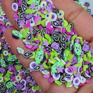 Monster Halloween Polymer Sprinkles Mix, Craft Supplies, Halloween Mix , Cute Polymer Sprinkles, Polymer Clay NON EDIBLESprinkles