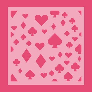 Modèle de cartes à jouer Pochoir en 2 parties pour projets de bricolage et plus encore