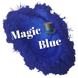 Magic Blue Cosmetic Grade Pearl Mica Powder Pigment, Craft Supplies