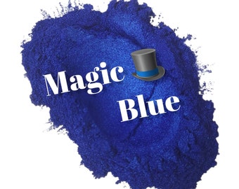 Magic Blue Cosmetic Grade Pearl Mica Powder Pigment, Craft Supplies