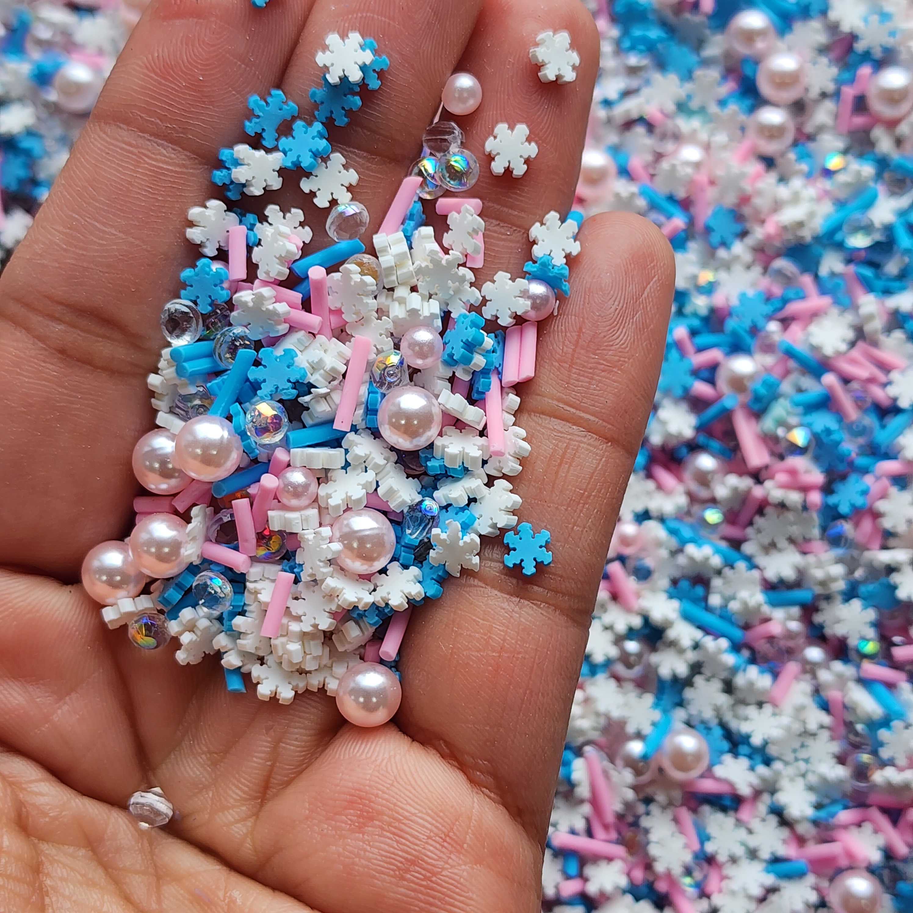 The Weather Outside is Cold, Craft Supplies,Christmas Polymer Clay Sprinkle Colorful Candy Decorations, NON EDIBLE Sprinkle Mix
