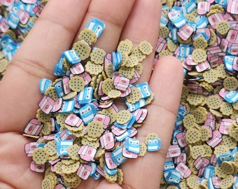 NEU Sie sind die Milch für meine Kekse, Kekse und Milch-Polymer-Ton-Streuseln, Bastelbedarf, Kekse und Milch, NICHT essbare Sprinkle-Mix