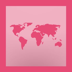 Wereldkaart stencil - DIY stencil - multifunctionele stencil - herbruikbare stencil
