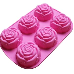 3D Rose Pillar Candle Mould Silicone Floral Flower Molds Bouquet Long  Rectangular Ice Wax Soap Resin Moulds DIY Crafting Making Mold 