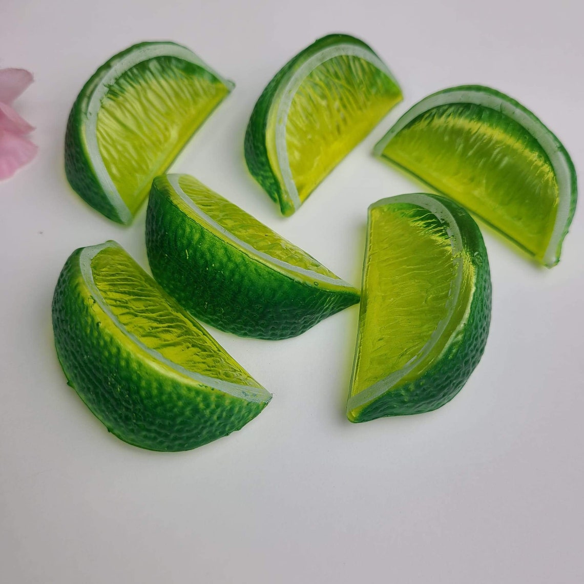 Lifelike Lime Wedges Crafting Pieces Lime Wedges Kitchen Etsy UK