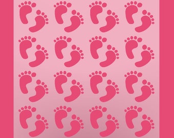 Reusable Baby Foot Print Cookie Stencil for DIY Baby Shower Treats - Perfect Pattern for Adorable Edible Art