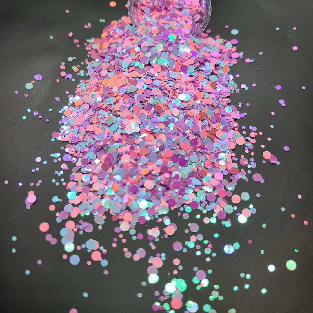 Mermaid Color Multi Dot Mix Glitter, Multi Color Circle Mix Glitter ...