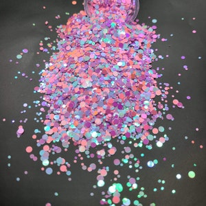 Mermaid Color Multi Dot Mix Glitter, Multi Color Circle Mix Glitter, Craft supplies