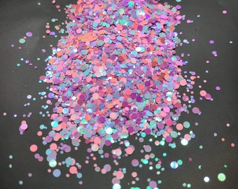 Mermaid Color Multi Dot Mix Glitter, Multi Color Circle Mix Glitter, Fournitures artisanales