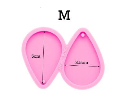 Shiny Glossy Tear Drop Shape Earrings Mold Resin Silicone Keychain Mold for  DIY Women Fashion Jewellery Resin Casting Molds Epoxy Resin 