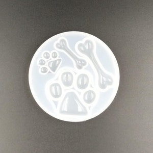 Cat Paw Silicone Mold, Dog Bone Mold, Clear Mold for UV Resin, Decoden Cabochon, DIY Resin Molds for Jewelry, Craft Supplies