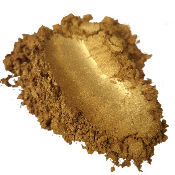 Gold Mica Powder for Epoxy Crafts, Nails, Cosmetics, Soap, Dark Gold, Craft Supplies