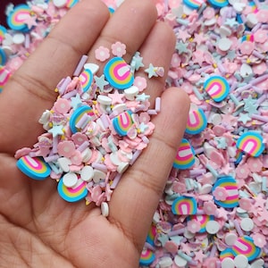 World of Unicorn polymeerklei mix, ambachtelijke benodigdheden, Rainbow Unicorn Dream Clay NIET-EETBARE hagelslag
