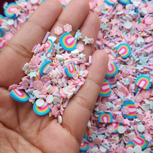 World of Unicorn Polymer Clay Sprinkles Mix, Craft Supplies, Rainbow Unicorn Dream Clay NON EDIBLE Sprinkles