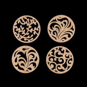 Set di 4 stencil in legno per pasta madre - Set di stencil per la cottura del pane - Taglio laser