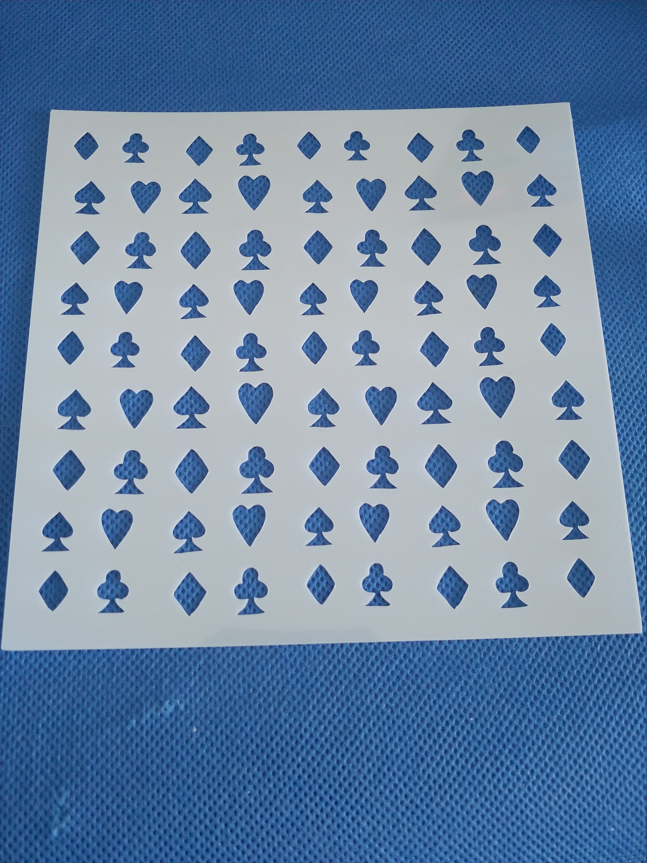 Poker Stencil Playing Cards Suits Stencil Cookie Etsy