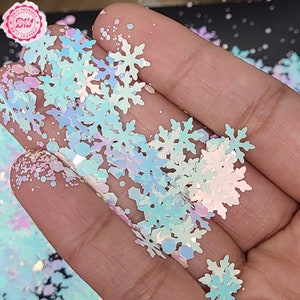 Frosty Whispers - Mix di glitter spessi fiocchi di neve per la magia fai da te - Mix di glitter spessi fiocchi di neve - Incantesimo dei fiocchi di neve - Mix di glitter magici
