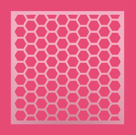 Honeycomb Pattern Stencil: Reusable Cookie & Airbrush Stencil