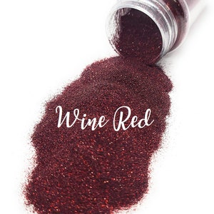 Wine Red Holographic Fine Glitter GL17, Craft Supplies