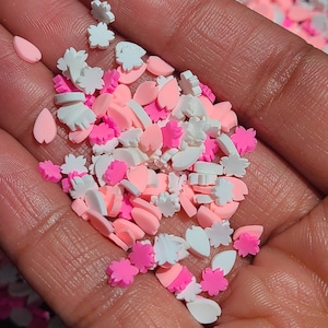 Saupoudrages magiques d’argile polymère de fleur et de pétale de Sakura, fournitures d’artisanat, saupoudrages NON COMESTIBLES