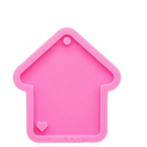 House Keychain Silicone Mold - House with heart Keychain  Mold -  Jewelry Making glitter epoxy - Silicone Keychain mold,Resin Mold